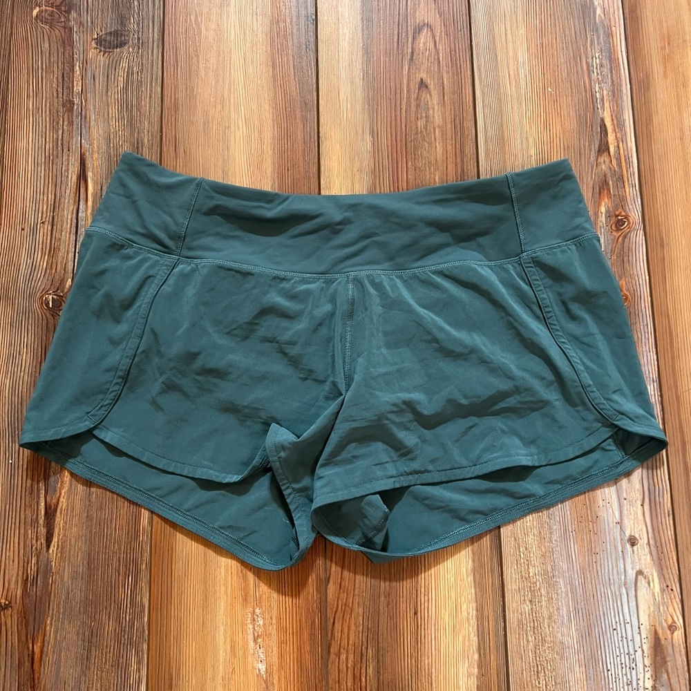 Olive green Lululemon shorts